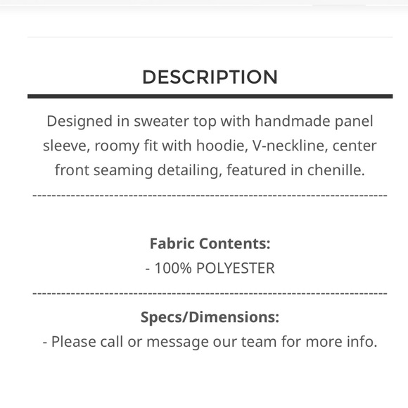 72. 🔥 POL Coral V-Neck Oversized Sweater Hoodie with Granny Square Sleeves - Picture 11 of 11